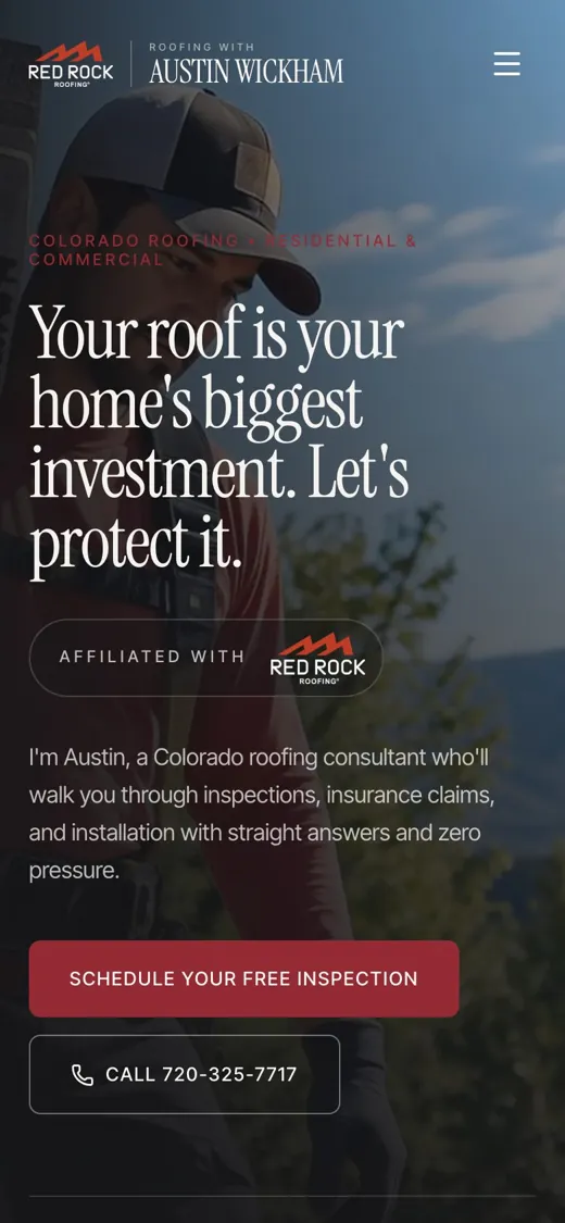 Roofing with Austin website